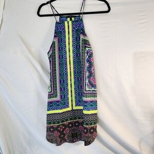 Derek Heart Multicolor Patterned Maxi Dress